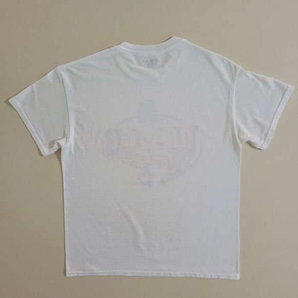 Gildan Men's White Crewneck UMD Football Graphic Short Sleeve Tee - Picture 8 of 9